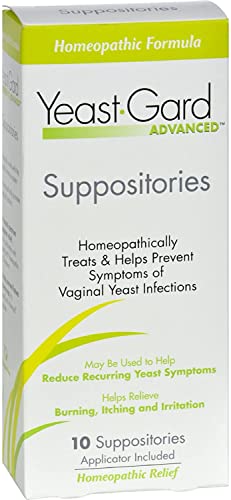 Yeast-Gard Advanced Homeopathic Suppositories 10 ea (Pack of 2)